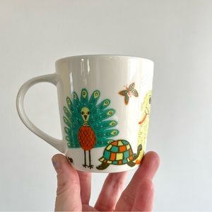 Kids Starbucks Mug 2008 Wild Animal Mug Giraffe Elephant Tiger Peacock